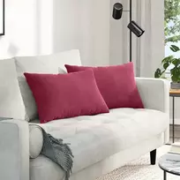 Sofa Pagalvės 2 pcs Vyno raudona 60 x 40 cm Kordūrinis audinys