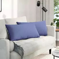 Sofa Pagalvės 2 pcs Džinsinės mėlynos 80 x 40 cm audinys