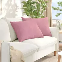 Sofa Pagalvės 2 pcs Rožinė 70 x 50 cm Kordūrinis audinys