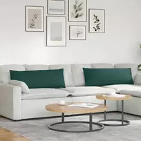 Sofa Pagalvės 2 pcs Tamsiai žalia 120 x 40 cm audinys