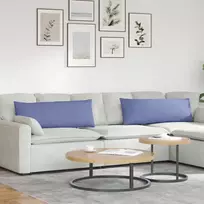 Sofa Pagalvės 2 pcs Džinsinės mėlynos 120 x 40 cm audinys