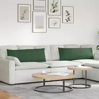 Sofa Pagalvės 2 pcs Tamsiai žalia 120 x 40 cm