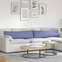 Sofa Pagalvės 2 pcs Džinsinės mėlynos 145 x 40 cm audinys