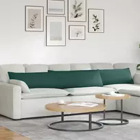 Sofa Pagalvės 2 pcs Tamsiai žalia 200 x 40 cm audinys