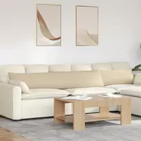Sofa Pagalvės 2 pcs Kreminė 200 x 40 cm audinys