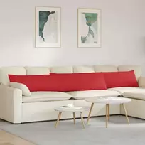 Sofa Pagalvės 2 pcs Raudona 200 x 40 cm audinys