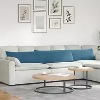 Sofa Pagalvės 2 pcs Mėlyna 200 x 40 cm Kordūrinis audinys