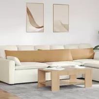 Sofa Pagalvės 2 pcs Ruda 200 x 40 cm Kordūrinis audinys