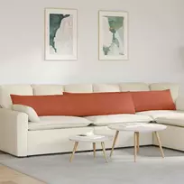 Sofa Pagalvės 2 pcs Raudona oranžinė 200 x 40 cm