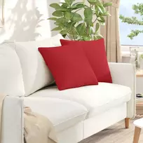Sofa Pagalvės 2 pcs Raudona 45 x 45 cm audinys