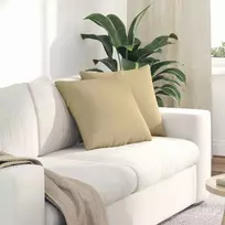 Sofa Pagalvės 2 pcs Pilkai žalia 45 x 45 cm Kordūrinis audinys