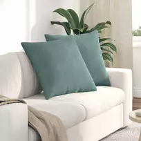 Sofa Pagalvės 2 pcs Jūrinė žalia 60 x 60 cm Kordūrinis audinys