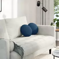 Sėdynių pagalvėlės 2 pcs Mėlyna Ø30 x 13 cm audinys