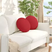 Sėdynių pagalvėlės 2 pcs Raudona Ø40 x 13 cm audinys