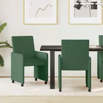 Valgomojo Kėdės su Ratukais 2 pcs Pilkai žalia 57 x 66 x 94 cm