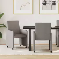 Valgomojo Kėdės su Ratukais 2 pcs Tortora 57 x 66 x 94 cm
