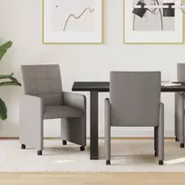 Valgomojo Kėdės su Ratukais 2 pcs Tortora 58 x 65 x 94 cm