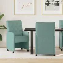Valgomojo Kėdės su Ratukais 2 pcs jūros žalia 58 x 67 x 97 cm