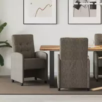 Valgomojo Kėdės su Ratukais 2 pcs Tamsiai pilka 58 x 67 x 97 cm