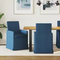 Valgomojo kėdės 2 pcs Mėlyna 57 x 67 x 95 cm audinys