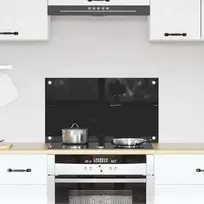 Virtuvės atbraila Juoda 70 x 40 cm grūdintas stiklas
