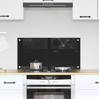 Virtuvės atbraila Juoda 80 x 40 cm grūdintas stiklas