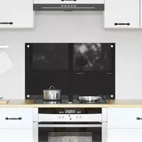 Virtuvės atbraila Juoda 80 x 50 cm grūdintas stiklas