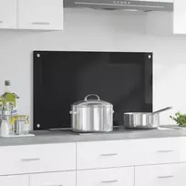 Virtuvės atbraila Juoda 90 x 50 cm grūdintas stiklas