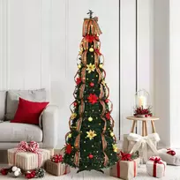 Dirbtinė Kalėdų eglutė su 150 LED s stovu Žalia 185 cm PVC