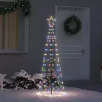 LED Kalėdinė eglutė su žemės kuoleliais Įvairiaspalvis 250 cm