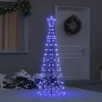 LED Kalėdinė eglutė su žemės kuoleliais Mėlyna 250 cm Geležis