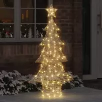 Kalėdų eglutė su 160 LED Šilta balta 151 cm PET