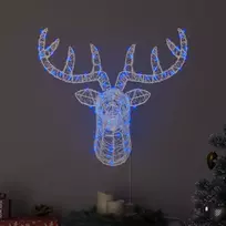 Elnių galva su 140 LED Mėlyna 68 x 36,5 x 62,5 cm Akrilas