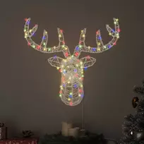 Elnių galva su 140 LED spalvingas 68 x 36,5 x 62,5 cm Akrilas
