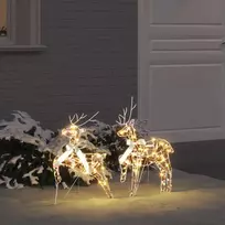 LED elniai su 40 LED 2 pcs Šilta balta PET