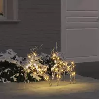 LED elniai su 40 LED 2 pcs Šilta balta PET