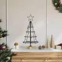 Kalėdų Kūgio Medis s stovu Juoda 60 cm Plienas