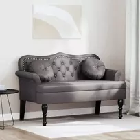 Česterfildo suolas Pilka 120,5 x 65 x 75 cm Dirbtinė oda