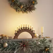 Kalėdų žvakių arkos su 10 LED žvakių Ruda 47 x 5 x 29 cm