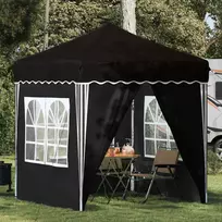 Pop-up šventinis palapinė 195 x 195 x 245 cm Juoda