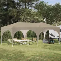 Pop-up šventinis palapinė 575 x 288 x 245 cm Kreminė
