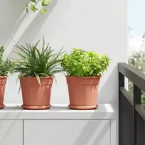 Apvalus gėlių vazonas 6 pcs Raudona plyta Ø 19 x 16 cm