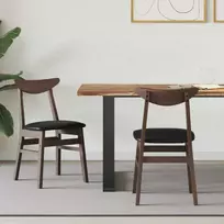 Valgomojo kėdės 2 pcs Šviesiai rudas 42 x 47.5 x 81 cm
