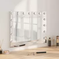 LED makiažo veidrodis Balta 58 x 10 x 47 cm Stiklas ir plienas
