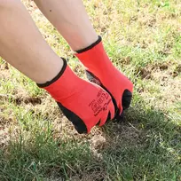 Darbo pirštinės 24 pcs Raudona ir Juoda 9 / l Latekso danga