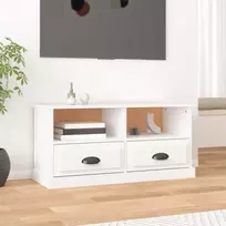 Televizoriaus spintelė, balta, 93x35,5x45cm, apdirbta mediena