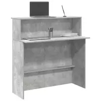Registratūra, betono pilkas, 100x50x103,5 cm, apdirbta mediena
