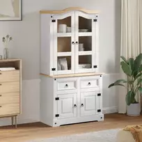 Kabalas Corona Balta 100 x 48,5 x 179 cm Kietos pušies mediena