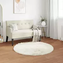Dirbtinio avių kailio kilimas TAFALLA Balta Ø 100 cm