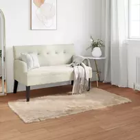 Dirbtinio avių kailio kilimas TAFALLA Smėlio 60 x 110 cm